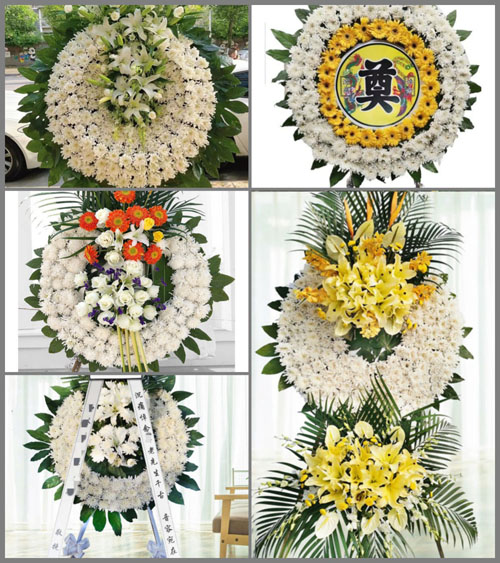 山东莱芜莱城区茶业口镇逯家岭村花圈速递