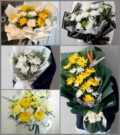 山东莱芜莱城区茶业口镇逯家岭村白事花束代送